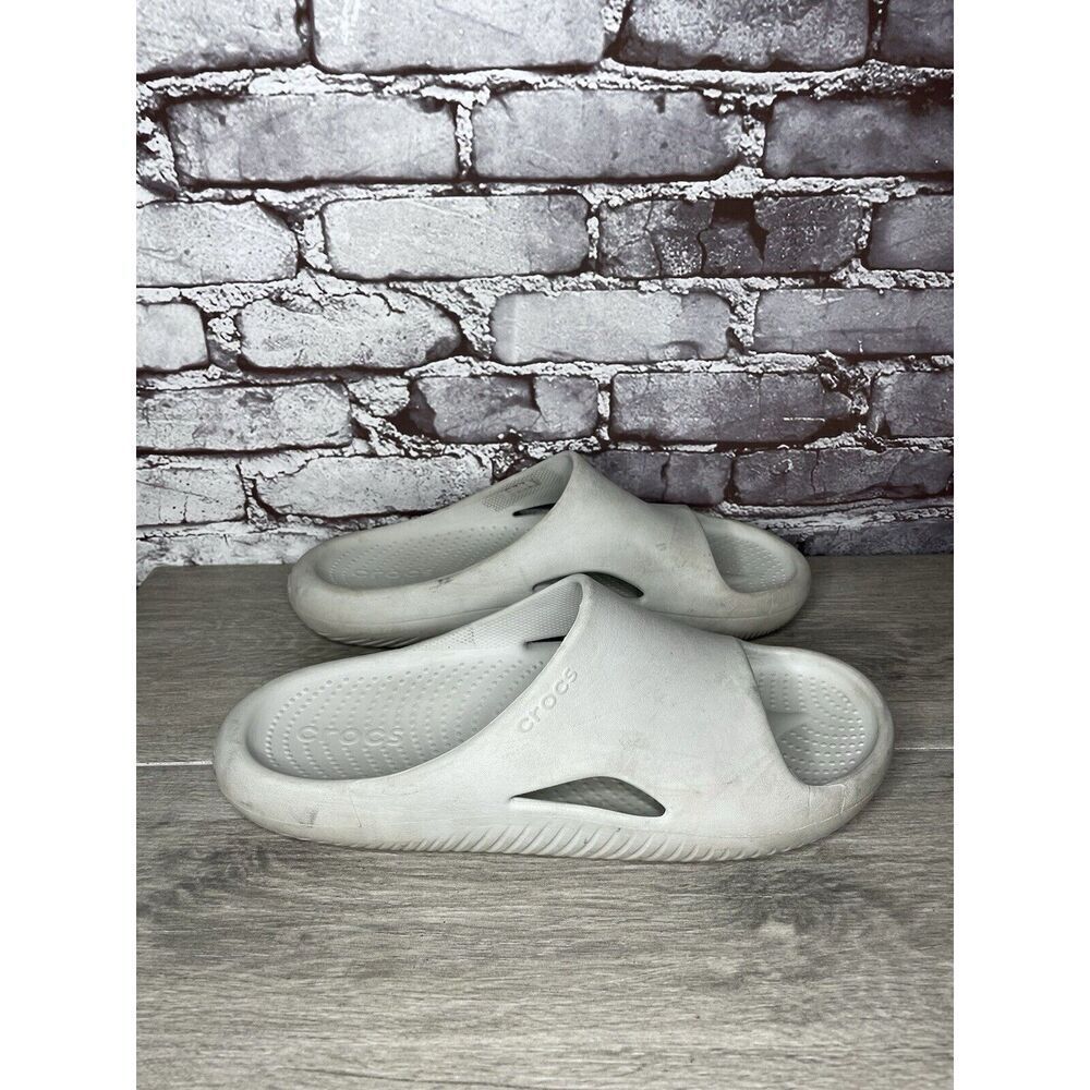 Crocs Mellow Recovery Grey Bone Slides Sandals Sl… - image 4